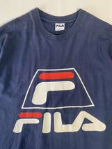 90's VINTAGE FILA USA製 立体ロゴ デカロゴ フィラ 90年代 ビンテージ Tシャツ スポーツ ブランド 輸入 古着 シングルステッチ_画像6