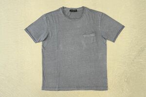 新品 ダニエレフィエゾーリ 丸首Tシャツ S グレー クルーネック 半袖Tシャツ リネン 麻