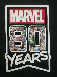 即決 MARVEL マーベル 80周年記念 Tシャツ (Mサイズ) 中古・美品 アイアンマン スパイダーマン キャプテンアメリカ マイティーソー