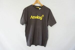 クリックポスト可【即決】ANALOG アナログクロージング メンズ 半袖Tシャツ ロゴプリント グレー系 サイズ：L 【769362】