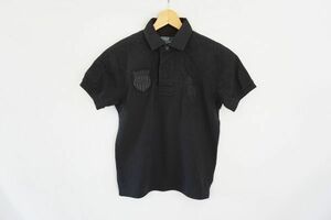 【即決】POLO RALPH LAUREN ポロラルフローレン メンズ ポロシャツ 半袖 USAロゴ エンブレム 黒系 サイズ:S│170/92A 【816144】