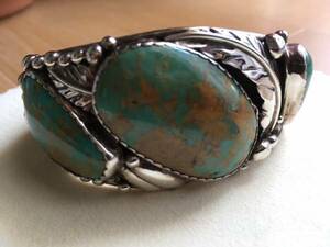  super rare rare Indian jewelry bangle silver big turquoise Navajo group men's Vintage antique 