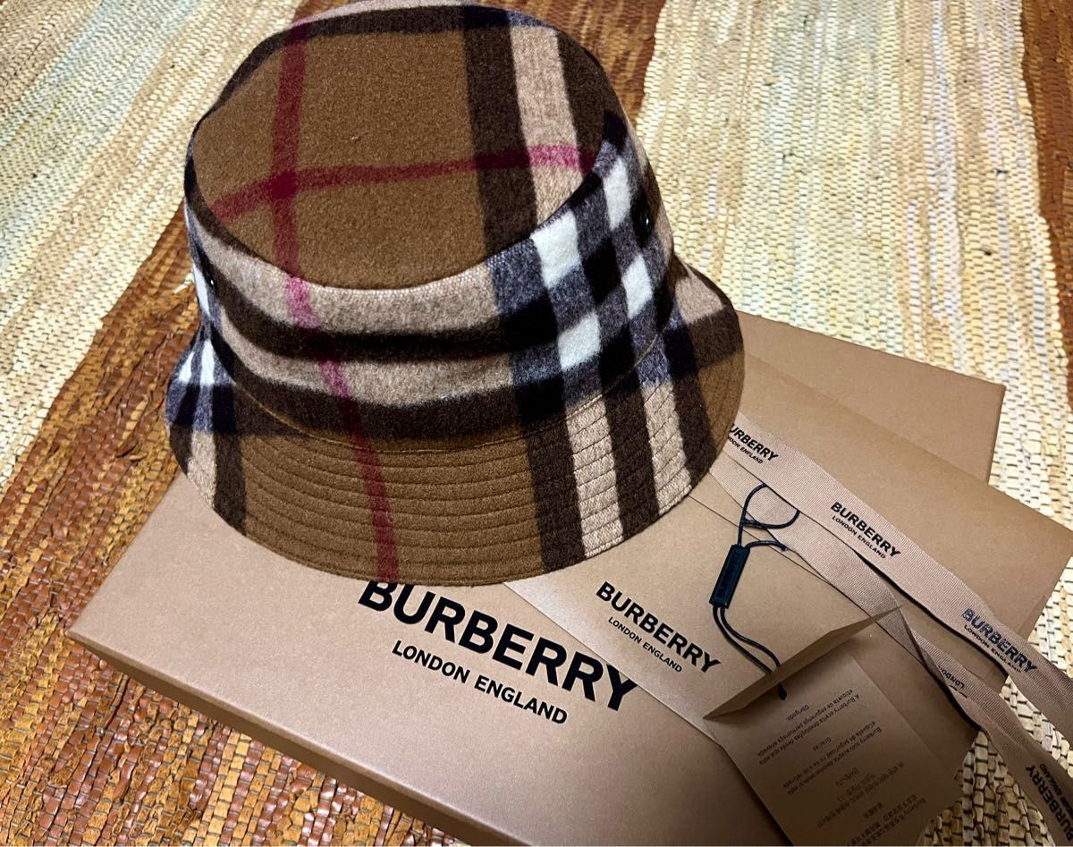 超破格セール 新品未使用 BURBERRY チェック バケットハット|PayPayフリマ