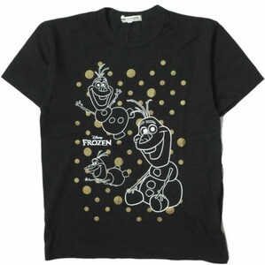 COMME des GARCONS x Disney コムデギャルソン ディズニー 別注 14AW アナと雪の女王 プリントTシャツ ON-T002 S ブラック オラフ g11350