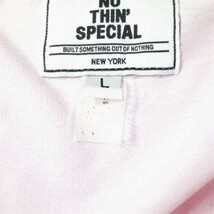 NOTHIN' SPECIAL ナッシンスペシャル SMOKE JOINTS TEE ロゴ刺繍Tシャツ L ピンク 半袖 トップス g8038_画像9