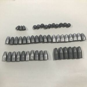 テキサス バレットシンカー スプリットシンカー 48個セット 鉛 キャロライナリグ 2g 7g 10g 14 g 1/4 3/8 1/2 oz オンス　スプリットは3.2g