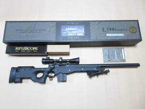 東京マルイボルトアクションエアーライフル L96 AWS(ブラック) 封印解除仕様 3-9×40ライフルスコープ 6‐9インチバイポット付き 