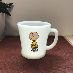  редкость прекрасный мята Charlie Brown Vintage Fire-King Fire King D руль кружка PEANUTS Snoopy Joe Cool Woodstock PRESIDENT