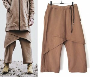 20A/W 完売品 NO ID. BLACK ラップ バギー アンクルパンツ 1 BEIGE ベージュ スウェット キャメル