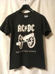90s AC/DC ビンテージ 半袖 Tシャツ USA製 HANES バンド 音物 レア バンT ラップ