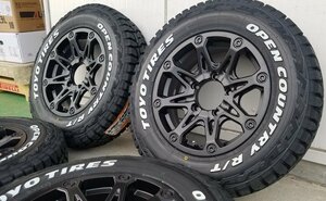 新品!!安心梱包 BDX08 ジムニー専用 トーヨー オープンカントリー RT 185/85R16 タイヤホイールセット 16インチ ホワイトレター