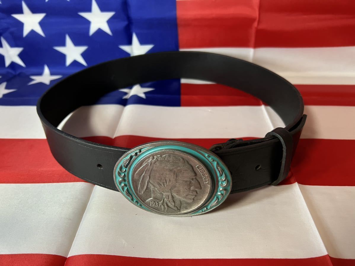 最先端 / ネイティブ・アメリカンの純銀ベルト・バックル Buckle - www