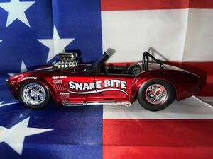  used beautiful goods 1965 SHELBY COBRA 427 S/C 1/24 DIE CAST CAR JADA TOYS made RED