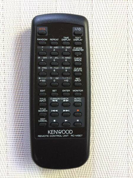 送料無料★KENWOOD★ケンウッド★純正★Avino★DM-SE7 DM-SG7 用リモコン★RC-MSE7★中古★動作品★返金保証あり