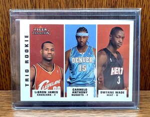 ルーキー　lebron james carmelo anthony dwyane wade 2003 fleer tradition trio rookie rc レブロン　カーメロ　ウェイド　panini以外