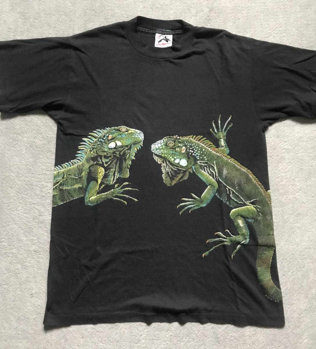 古着 ビンテージ 新品 70s 80s 蛇 トカゲ アニマル Tシャツ 美品-