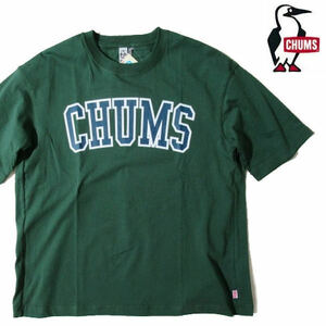  Chums /CHUMS большой размер do Chums колледж футболка утилизация хлопок довольно большой футболка CH01-2180 темно-зеленый XL размер 