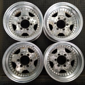 管理番号：S4-168【4本価格】【15x8J 6x139.7 ET-1 ハブ112】SUPER STAR LODIO DRIVE・直接引取可能・下取り可能