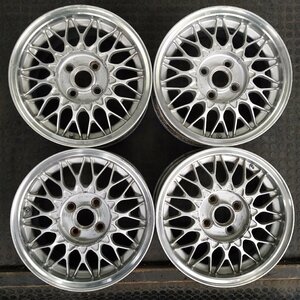 管理番号：S4-183【4本価格】【14x6J 4x100 ET+45 ハブ54】BBS製・マツダMAZDA純正OP・NA系 ロードスター等・直接引取可能・下取り可能