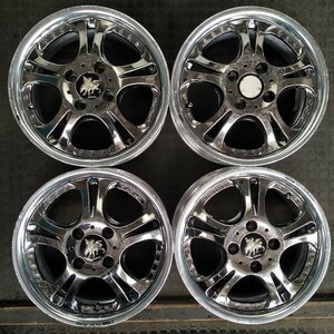 管理番号：S5-48【4本価格】【14x5J 4x100 ET+45 ハブ73】weds Kranze ケルベロス・日本製・直接引取可能・下取り可能