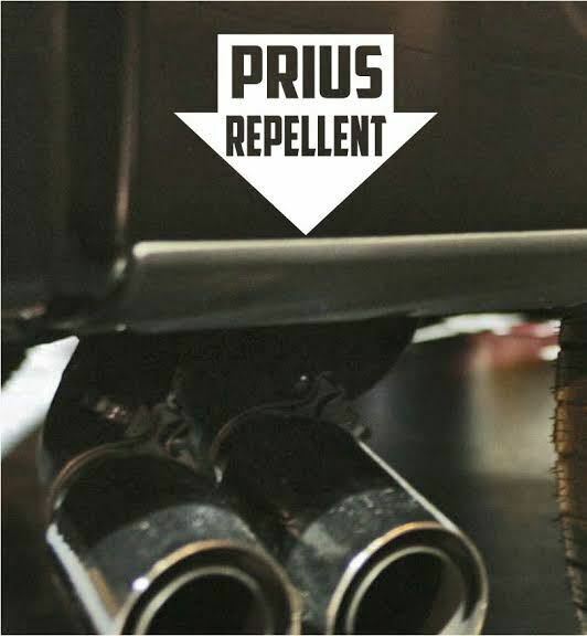 北米仕様Prius Repellentステッカー ホワイト アンチエコカー 大排気量車 V8 アメ車