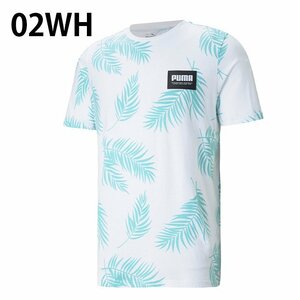 【新品タグ付き】PUMA プーマ★SUMMER COURT AOP Tシャツ★845859★3,300円の品【Lサイズ】白