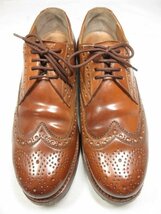 HH 【ハインリッヒディンケラッカー Heinrichdinkelacker】 ウイスキーコードバン リオ 紳士靴 (メンズ) size8.5 茶系 ◎18HT1918◎_画像2