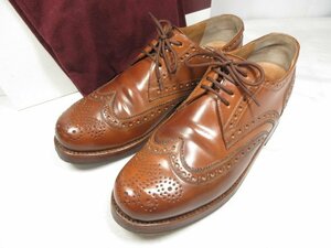 HH 【ハインリッヒディンケラッカー Heinrichdinkelacker】 ウイスキーコードバン リオ 紳士靴 (メンズ) size8.5 茶系 ◎18HT1918◎