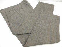 HH【キートン キトン Kiton】 ウール素材 3ボタン段返り スーツ (メンズ) size50 ライトブラウン系 チェック柄 ◎27RMS4892_画像4