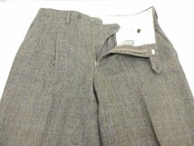 HH【キートン キトン Kiton】 ウール素材 3ボタン段返り スーツ (メンズ) size50 ライトブラウン系 チェック柄 ◎27RMS4892_画像5