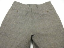 HH【キートン キトン Kiton】 ウール素材 3ボタン段返り スーツ (メンズ) size50 ライトブラウン系 チェック柄 ◎27RMS4892_画像3