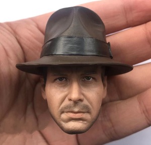 Art hand Auction Ajustement des prix à usage général ☆ Tête personnalisée Harrison Jones ☆ Tête de remplacement pour figurine d'action 1/6 Chapeau de cowboy pour homme étranger E276, poupée, poupée de personnage, poupée personnalisée, autres