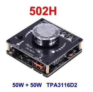 ▲ DIY 基盤 502H TPA3116D2 50W+50w bluetooth 5.0 オーディオ パワーアンプ ▲ ステレオ ハイファイ Dデジタル TPA3116 音楽アンプ C496