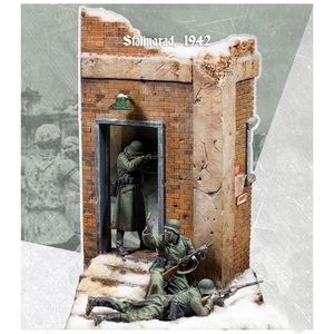 1/35 military figure ..3 body . structure thing set geo llama scree . second next world large war army ...( scene +3 person ) not yet painting unassembly E173