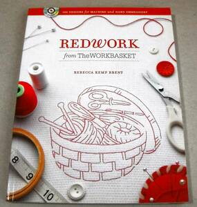 !即決! 赤糸刺繍図案集(洋書・未開封CD-ROM付)「REDWORK from The WORKBASKET」Rebecca Kemp Brent