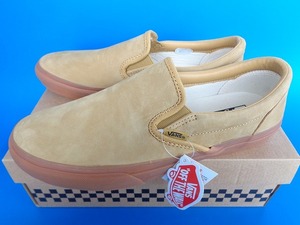 12573■新品 デッド 箱付き VANS SLIPON バンズ スリッポン キャメル レザー ヌバック 28 V98CF-NB 617611-0002