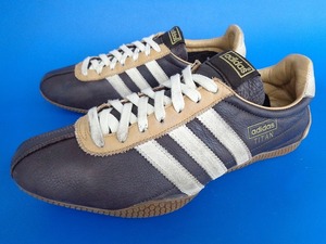 12627■05年製 adidas TITAN アディダス タイタン 茶 レザー 26 cm 114696