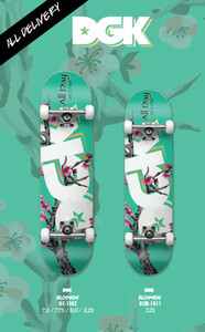 超人気商品！！　DGK 　スケートボード コンプリート 　BLOSSOM　　7.75インチ　　1