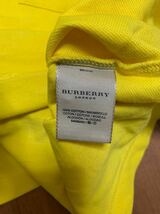 ［BURBERRY］バーバリー　半袖ポロシャツ　黄色　Sサイズ　コットン　100％ Y910_画像7