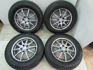 スタッドレス BADX ロクサーニ 16インチｘ6.5J ET:+38 PCD:114.3 5H グッドイヤー アイスナビ6 215/65R16 19年 アルファード等