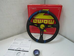 新品未使用品 momo DRIFTING φ350mm BK/BLステッチ ステアリング VDRIFT35BB1PR