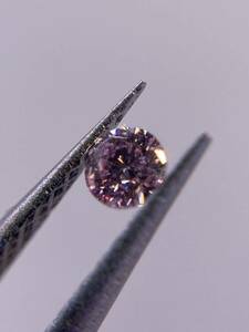 天然ダイヤモンド ピンクダイヤ ルース FANCY PURPLISH PINK ファンシー ピンク 中央宝石研究所ソ付き CGL FPP 0.061ct ラウンド