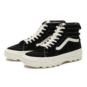  Van z26cm cent Lee skate high black white VANS SENTRY SK8-HI men's is ikatto sneakers black natural leather Vans 