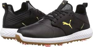 プーマ 25cm イグナイト パワーアダプト ケージド クラフテッド ブラック PUMA IGNITE POWER ADAPT CAGED CRAFTED ゴルフ シューズ GOLF