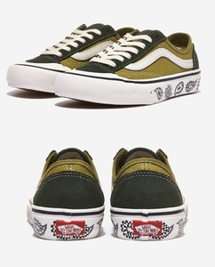 バンズ 22.5㎝ スタイル36 デコン SF グリーン カーキ系 VANS STYLE 36 DECON ペイズリー ヴァンズ レディース スニーカー 緑