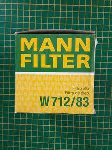 【処分品】MANN オイルフィルター W712/83 オイルエレメント W712/83 93186554・55560202・30548485・914444 サーブ SAAB 9000シリーズ 1個