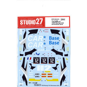 [STUDIO27]1/24 Z4 TDS Racing #12 Silverstone 2015 переводная картинка 