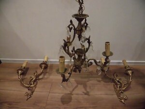 **[ free shipping ] antique bronze 3 light chandelier lighting wall attaching **