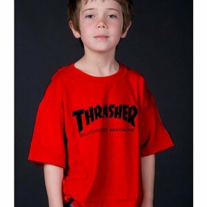 Thrasher (スラッシャー) US 子供 キッズ Tシャツ ユース Youth Skate Mag T-shirt kids Red スケボー SKATE SK8 スケートボード