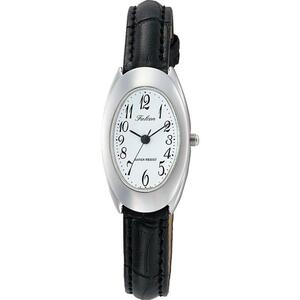 シチズン ファルコン 腕時計 日本製ムーブメント 革ベルト ホワイト/ブラック レディース 婦人 QA03-304/8153